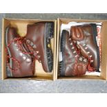 2 PRS BOXED NEW JAMES BOYLAH WALKING BOOTS 6 1/2 & 4