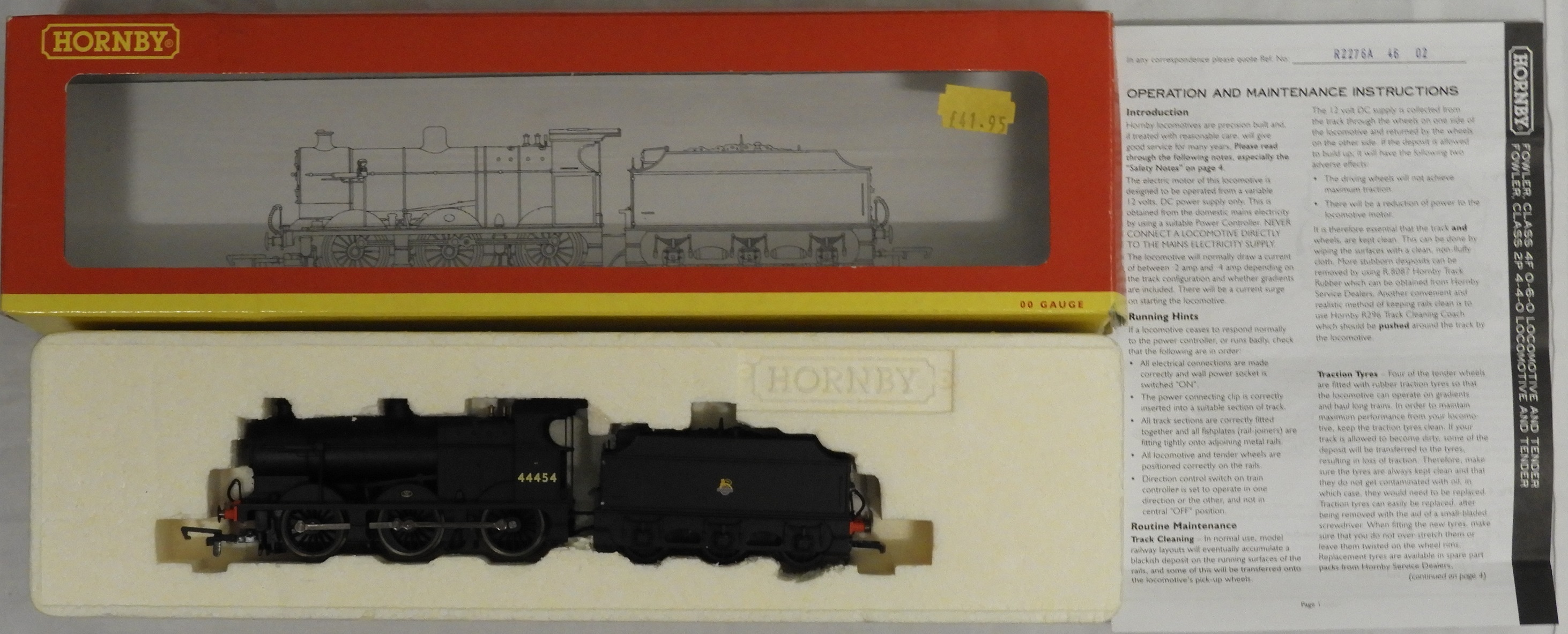 HORNBY OO R2276A BR FOWLER 0-6-0 CLASS F 44454 LOCO & TENDER