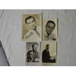 SIGNED PHOTOS OF TONY BRITTEN, DOUGLAS FAIRBANKS, JIMMY JEWELL ETC