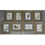 8 CASH'S SILKS BIRDS 3X4'