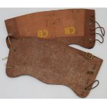 WAR DEPARTMENT PAIR BROWN LEATHER GAITERS 1942