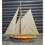 MODEL WOODEN POND YACHT