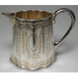 SILVER ENGRAVED JUG LONDON 1868 86.4G