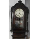 VICTORIAN WALL CLOCK - PEARCE OF LAUNCESTON