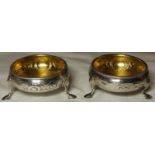 SILVER PAIR CAULDRON SALTS CHARLES HOUGHAM LONDON 1774 73.3G