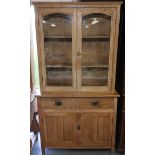 PINE GLAZED TOP DRESSER 42'X17'X76'HIGH