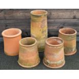 5 LARGE CHIMNEY POTS