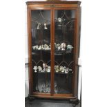 MAHOGANY CORNER DISPLAY CABINET