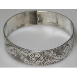 SILVER ENGRAVED BANGLE REPAIRED 20G