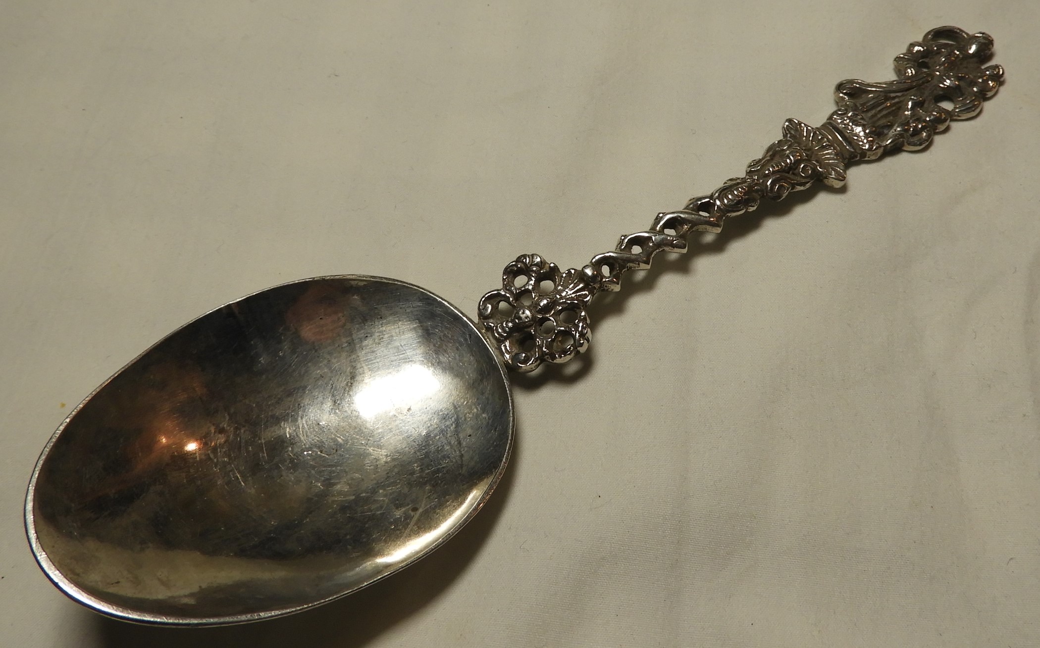 CONTINENTAL WHITE METAL SPOON POSSIBLY DUTCH