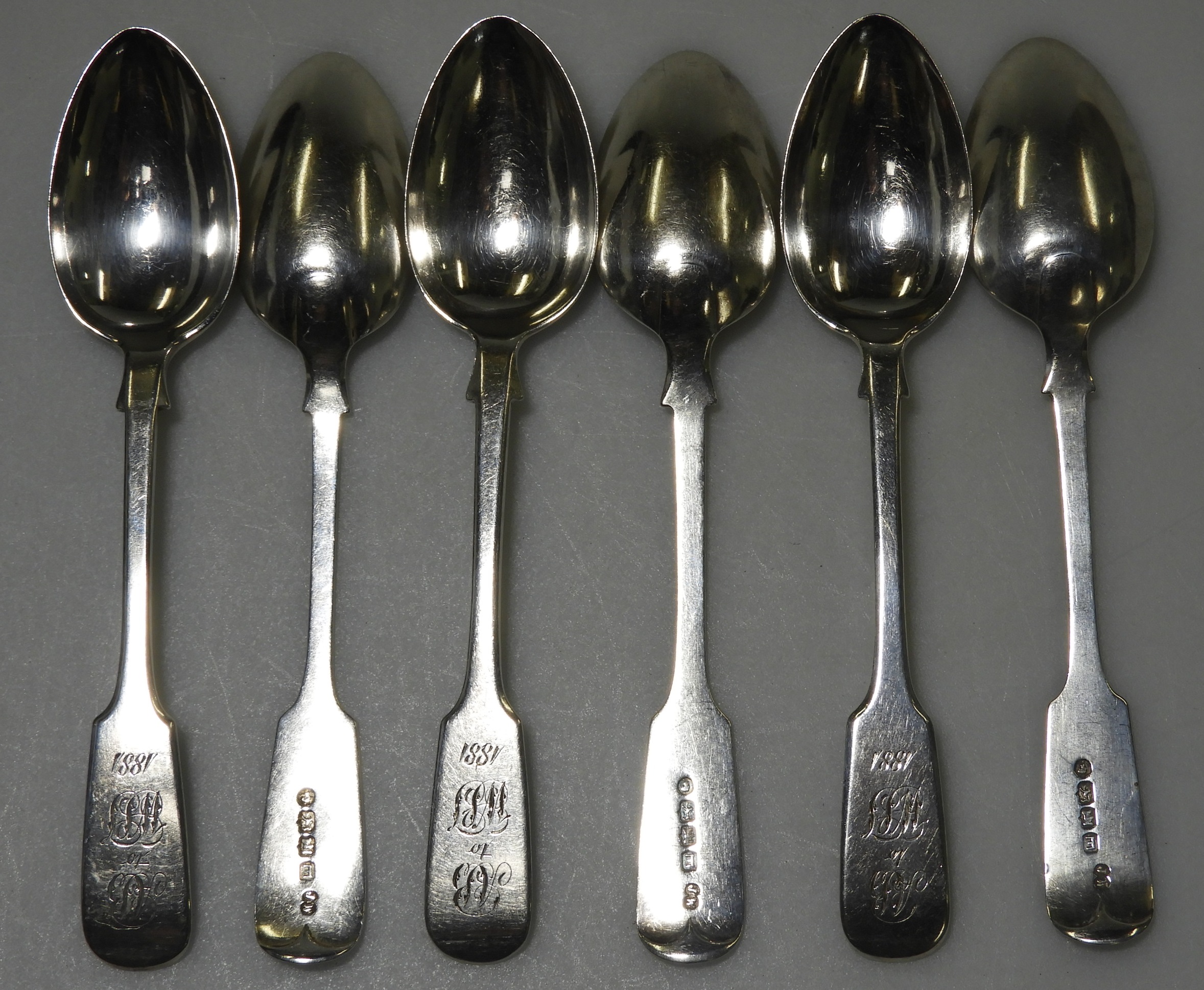 SILVER 6 TEASPOONS 130.2G