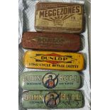 6 OLD TINS SOME CONTENTS