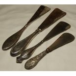 SILVER 4 HANDLE SHOE HORNS