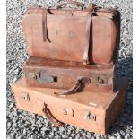 2 SUITCASES & GLADSTONE BAG