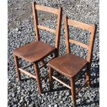 2 ELM CHILDS CHAIRS