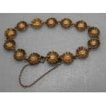 9CT GOLD & SEED PEARL BRACELET 12.47G GROSS