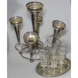 PLATED EPERGNE & SHERRY SERVER