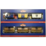 BACHMANN 2 SETS OF 3 - ANNIVERSARY VANS & WAR OFFICE TANKS