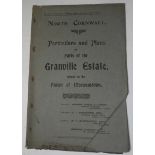 1911 SALES PARTICULARS GRANVILLE ESTATE, MORWENSTOW