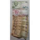 BANKNOTES - CYPRUS £10, £5 & 6X £1