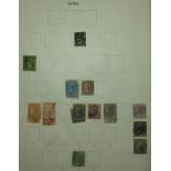 STAMPS -INDIA ON IMPERIAL ALBUM PAGES INCLUDES 1854 2A GREEN, KGV AIRMAIL, ON HMS OVERPRINTS & I.E.F