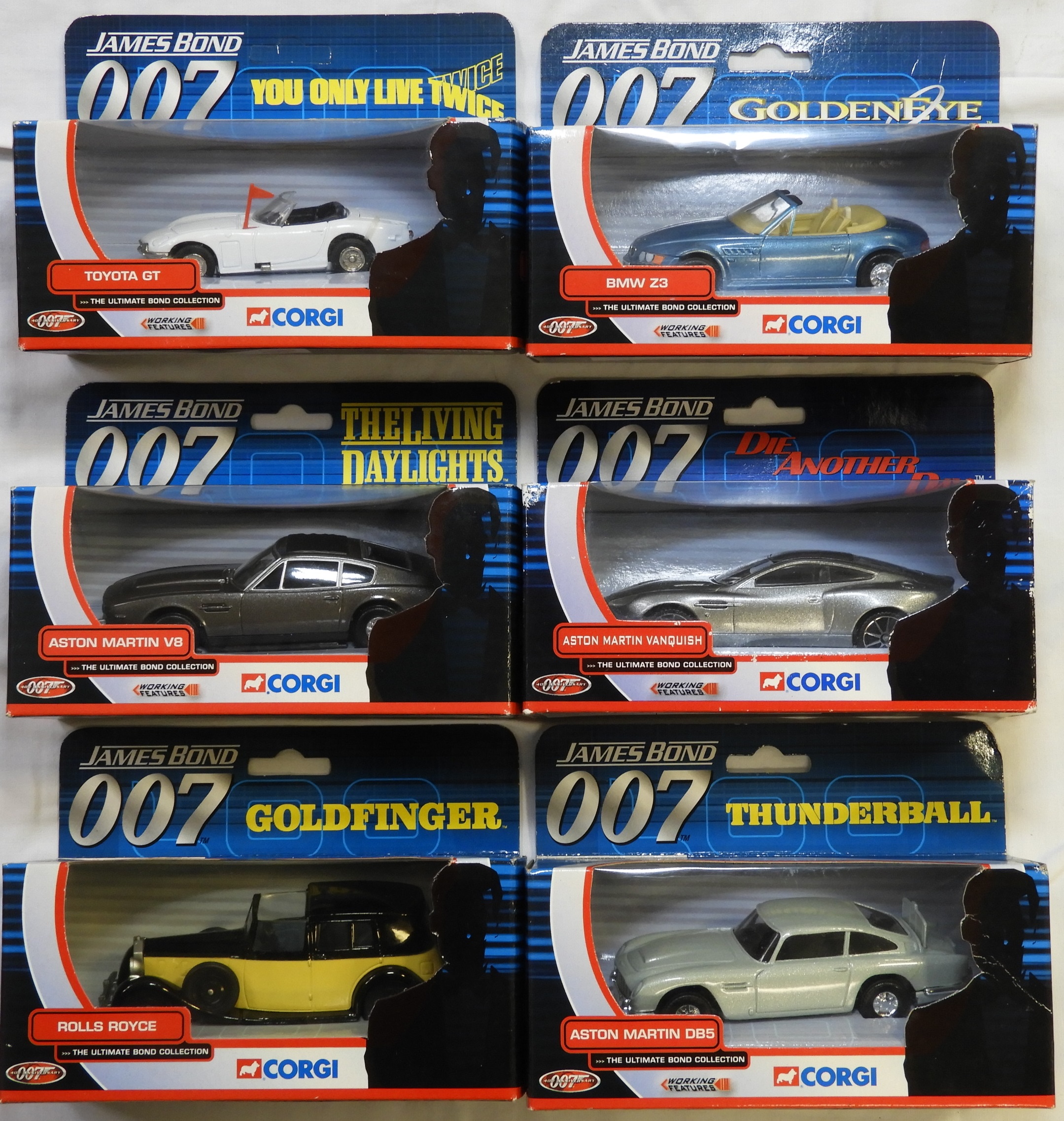 CORGI JAMES BOND 007 6 VEHICLES