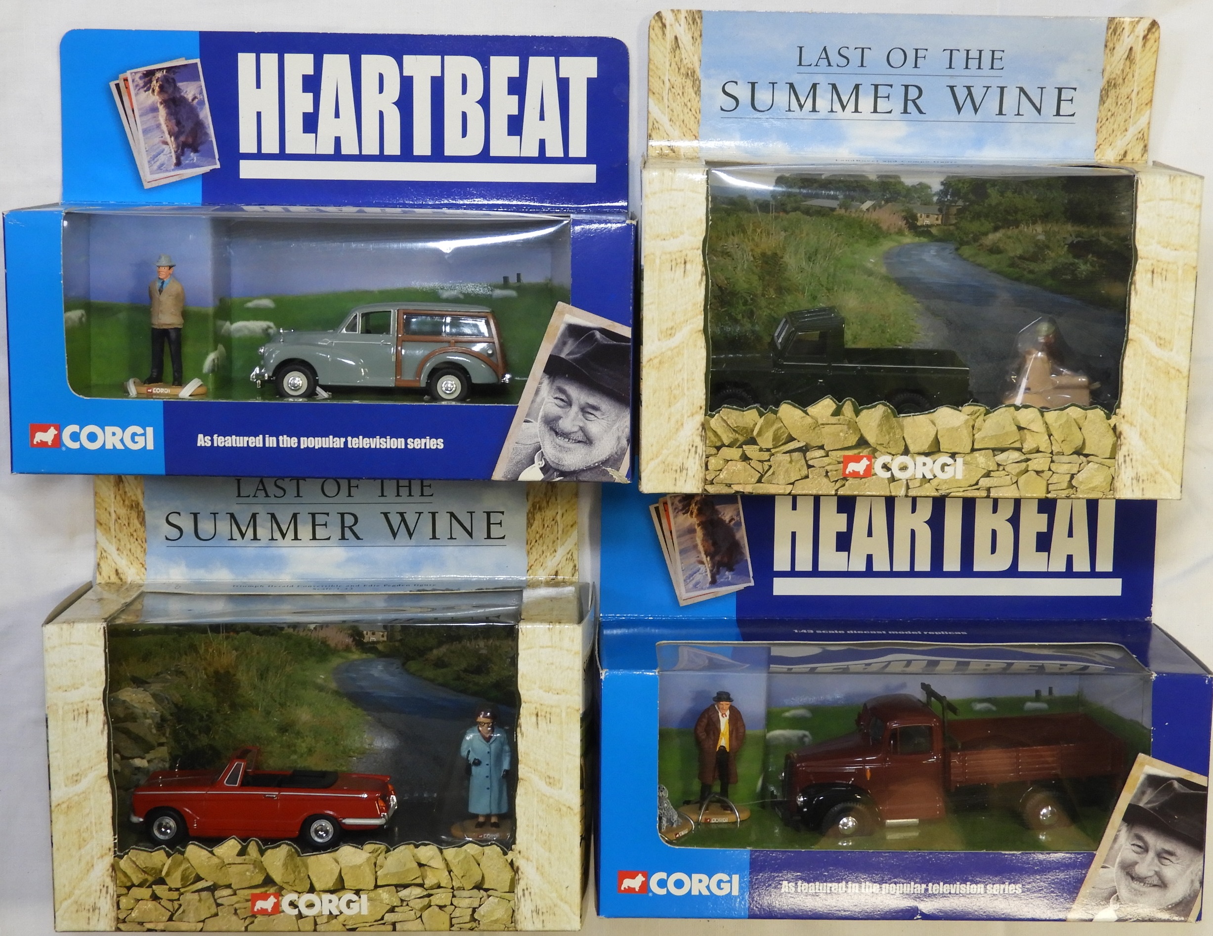 CORGI 2 HEARTBEAT & 2 LAST OF THE SUMMER WINE VEHICLES