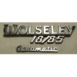 CAR BADGE WOLSELEY 18/85