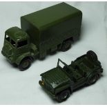 DINKY ARMY COVERED WAGON 623 & AUSTIN CHAMP 674 (ORIGINAL)