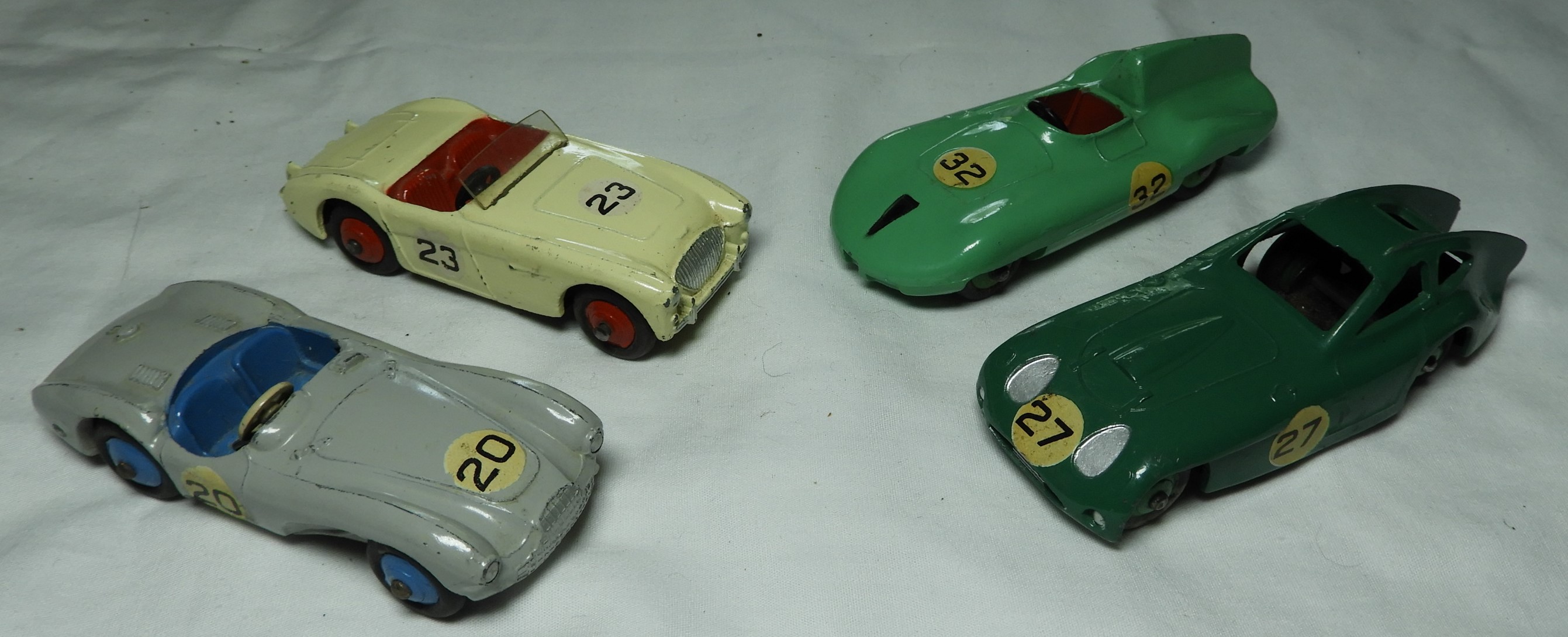 DINKY ASTON MARTIN 110 ,BRISTOL 450 163, CONNAUGHT 236 & AUSTIN HEALEY 109