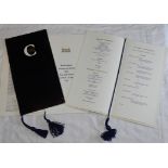 BRITISH AIRWAYS CONCORDE 3 MENUS WITH STRING NEW YORK TO LONDON