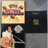 LP RECORDS BOXED SETS GOLDEN HIT PARADE, ELVIS PRESLEY & QUEEN GREATEST HITS 2 DOUBLE ALBUM