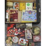 BOX OF OLD TINS & BOXES