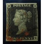 STAMPS - PENNY BLACK THREE MARGINS