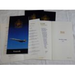 BRITISH AIRWAYS CONCORDE 5 MENUS FLYING CONCORDE NEW YORK TO LONDON