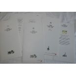 BRITISH AIRWAYS CONCORDE 5 MENUS WITH WINE LIST CARDS NEW YORK TO LONDON