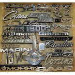 VARIOUS CAR BADGES INCLUDING MORRIS & CORTINA