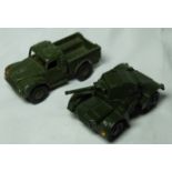 DINKY ARMY 1 TON CARGO TRUCK 641 & ARMOURED CAR 670 (ORIGINAL)