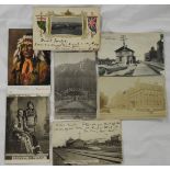 POSTCARDS - GRENFELL, INDIAN, RAILWAY STATION