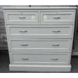 PAINTED CHEST OF 5 DRAWERS