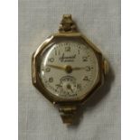 ACCURIST 9CT GOLD 21 JEWEL WRISTWATCH