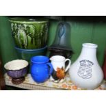 DOCTOR NELSONS INHALER, 2 JARDINIERES, VASES & JUGS