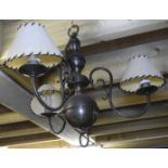 TRIPLE METAL CEILING LIGHT FITTING