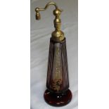 BOHEMIAN RUBY OVERLAY/GILDED SCENTS ATOMISER C1920'S 9'H