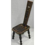 GILDED EBONISED SPINNING CHAIR