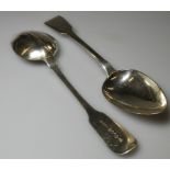 SILVER PAIR DESSERT SPOONS 64.5G