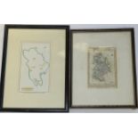 2 ANTIQUE COUNTRY MAPS BEDFORDSHIRE