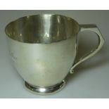 SILVER CHRISTENING MUG INSCRIBED HELEN THELMA WALKER 1932 SHEFFIELD 1931 157.6G