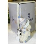 LLADRO PIERROT WITH CONCERTINA 0S279 BOXED