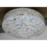 DECO YELLOW FLECKED GLASS CEILING LIGHT SHADE